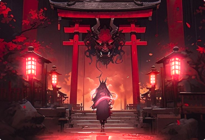 Highlighted view of Oni mythology